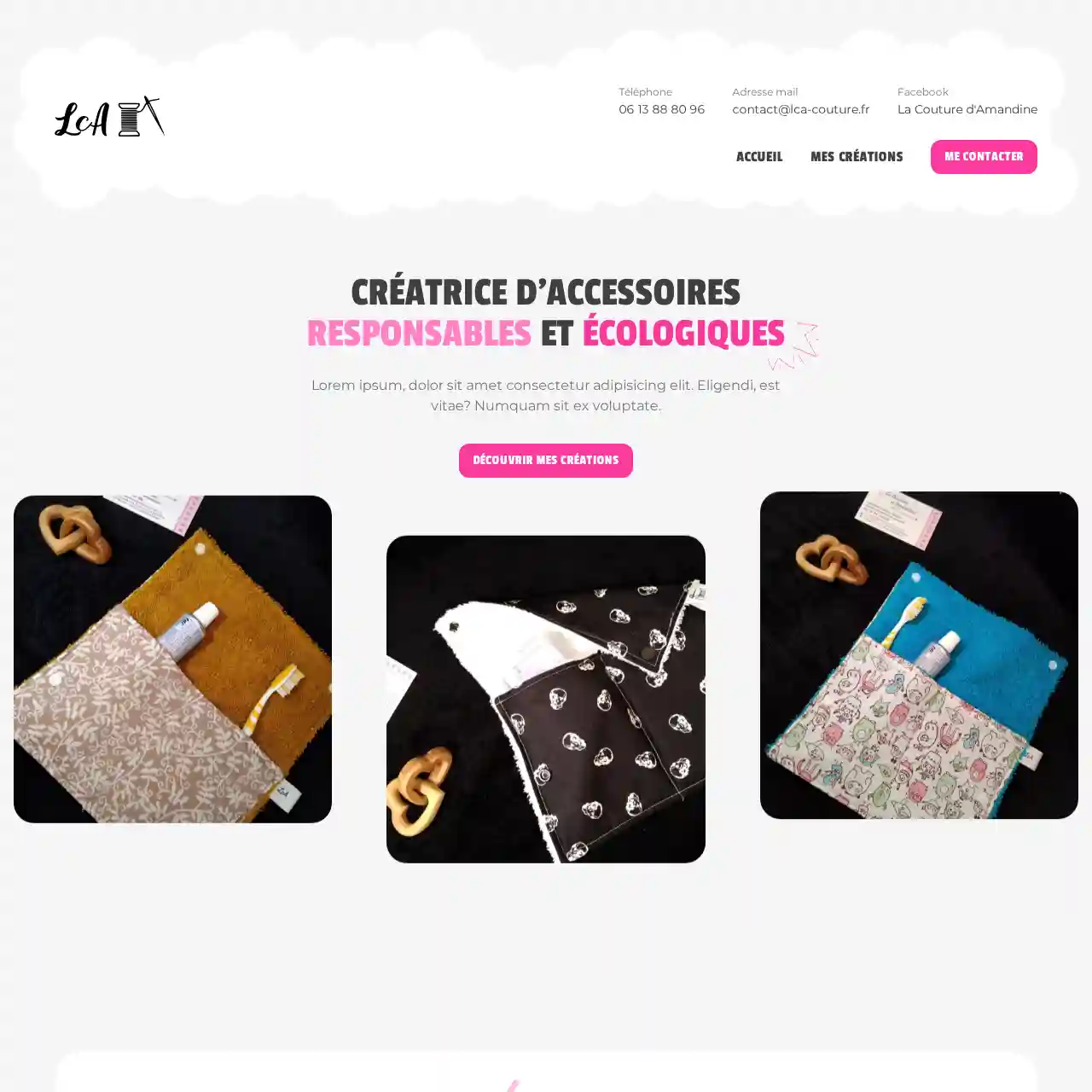 Site pour une couturère geek, éthique et écoresponsable.